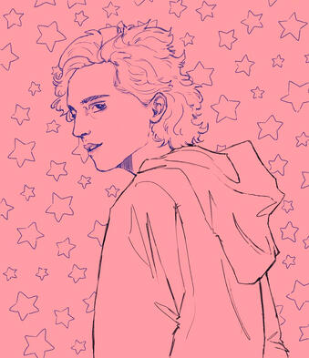 timothee chalamet portrait - sketch